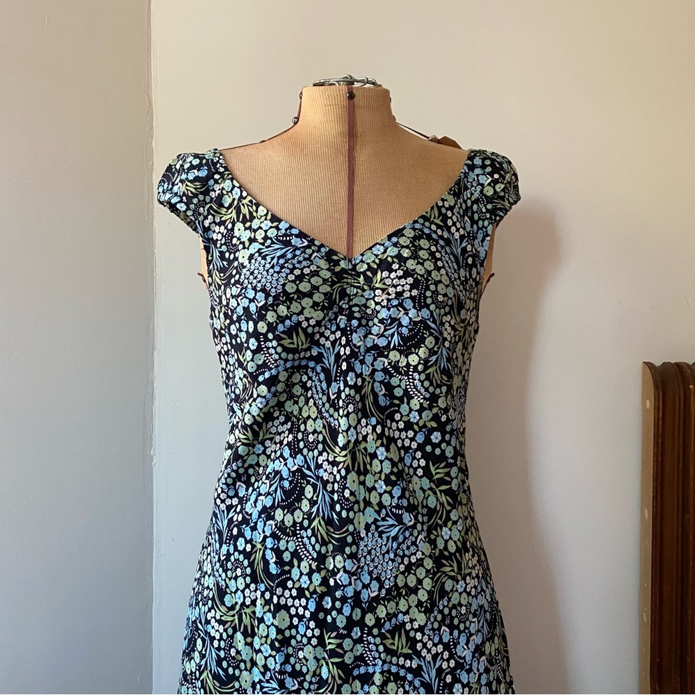 LOFT 90s Y2K Silky Midi Dress